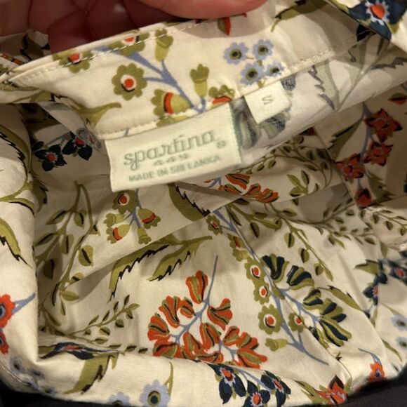 Spartina 449 Sahira Blouse Marsh Boardwalk Floral Sprigs S - Picture 6 of 6